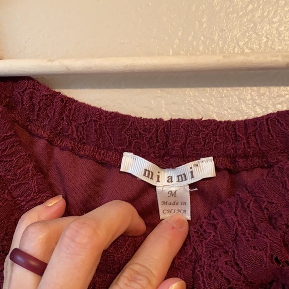 Miami Lace Blouse Red Size Medium - Picture 8 of 10